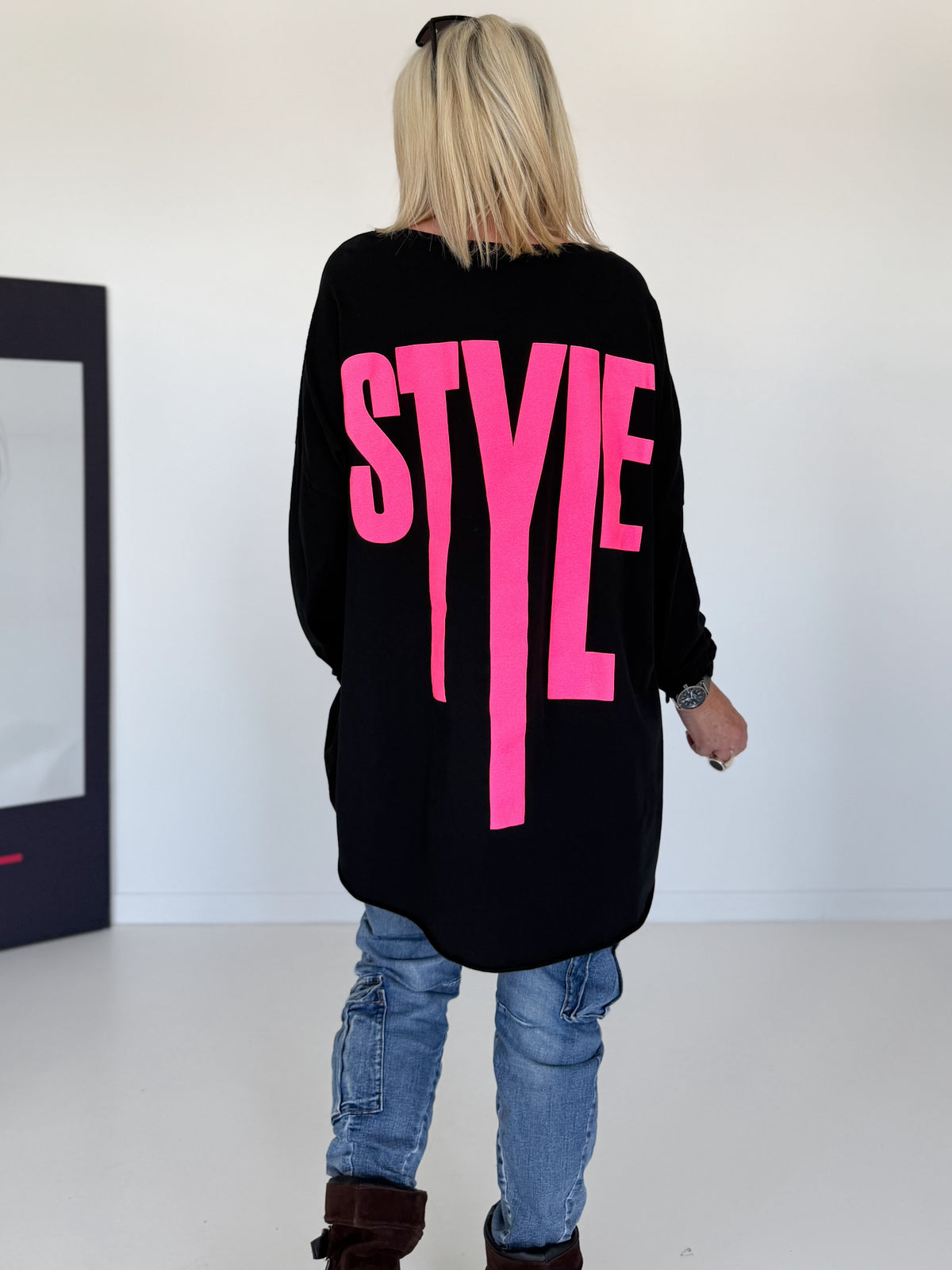 Oversized Shirt Style - schwarz