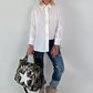 Bluse mit 3D-Blüten - weiss