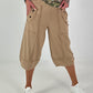 Casual sweatpants with eyelet details - sand