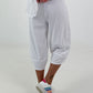Casual sweatpants with eyelet details - white