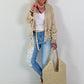 Boho Jacke mit aufwendigen Details- beige-gold