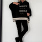 Oversized Hoodie Kopf Aus, Herz An! - schwarz