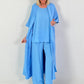 Lightweight Long Coat - light blue