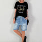 Long T-Shirt Luck - black