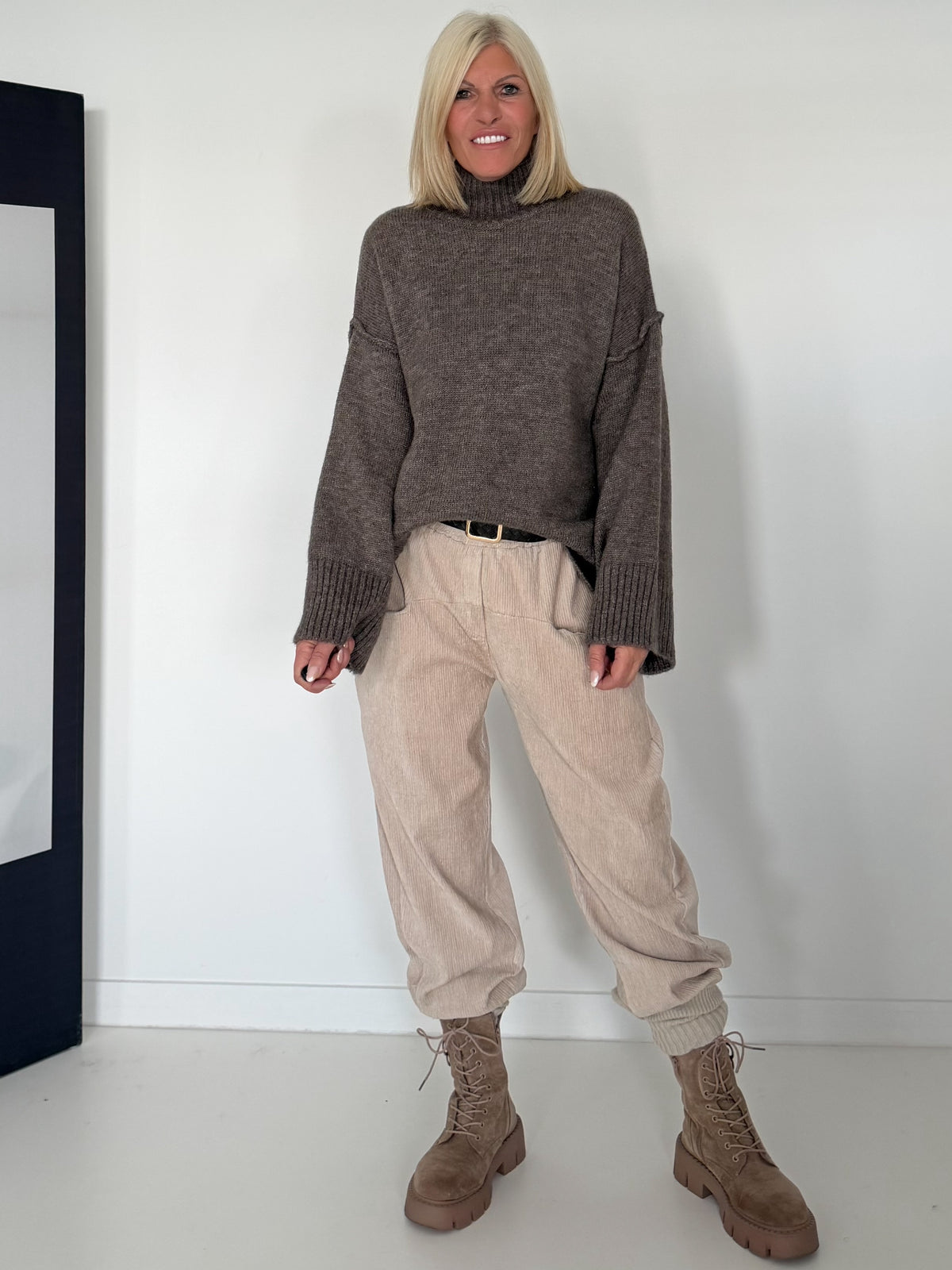 Kuscheliger Pullover - taupe