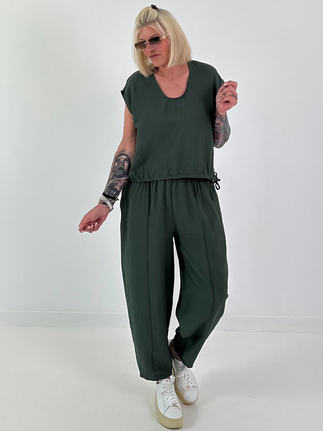 Leichter Zweiteiler - khaki