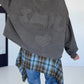 Kastiger Sweater Smile - dark-chocolate