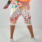 Short baggy shorts with overlap - beige