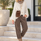 Cordhose mit großen Taschen und Gürtel - taupe ( lieferbar ab ca. 03.11.26)