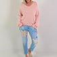 Oversized Strickpullover - rosa