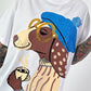 T-shirt with sequin design - white
