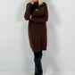 Knit dress model "Shine Story" - chocolate
