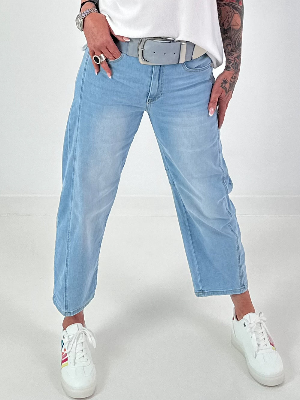 Flesje jeans - licht denim