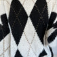 Weicher Pullover im Rautenmuster - beige-schwarz
