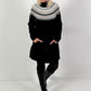 Turtleneck sweater model "Scandinavian Shine" - black-gray