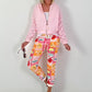 Bomber jacket with ruched sleeve - pink