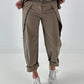 Hose mit besonderem Design - taupe