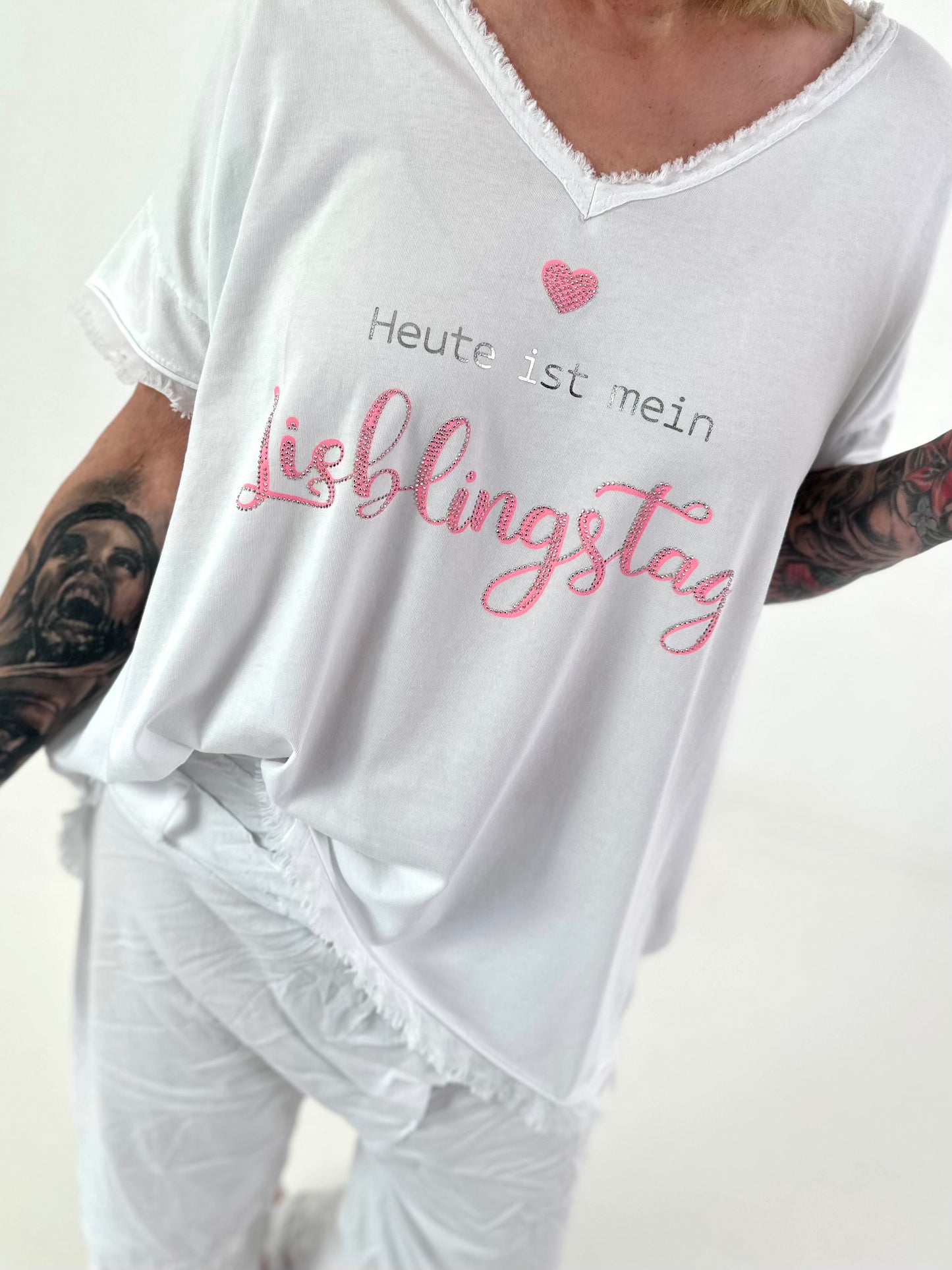 T-Shirt Lieblingstag - weiss