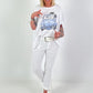 T-Shirt Car - white-light blue