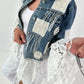 Boho Jeansjacke mit aufwendigen  Details - denim-weiss