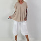 Light structured T-shirt - beige