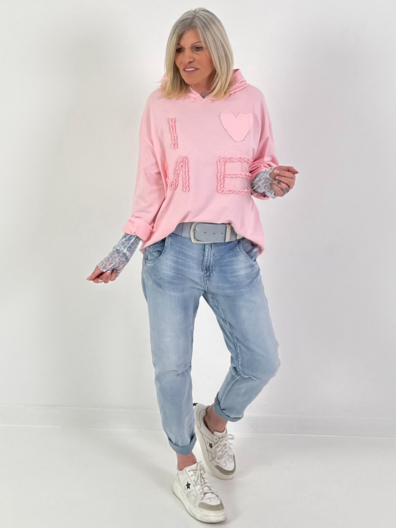Hoodie I LOVE ME - rosa