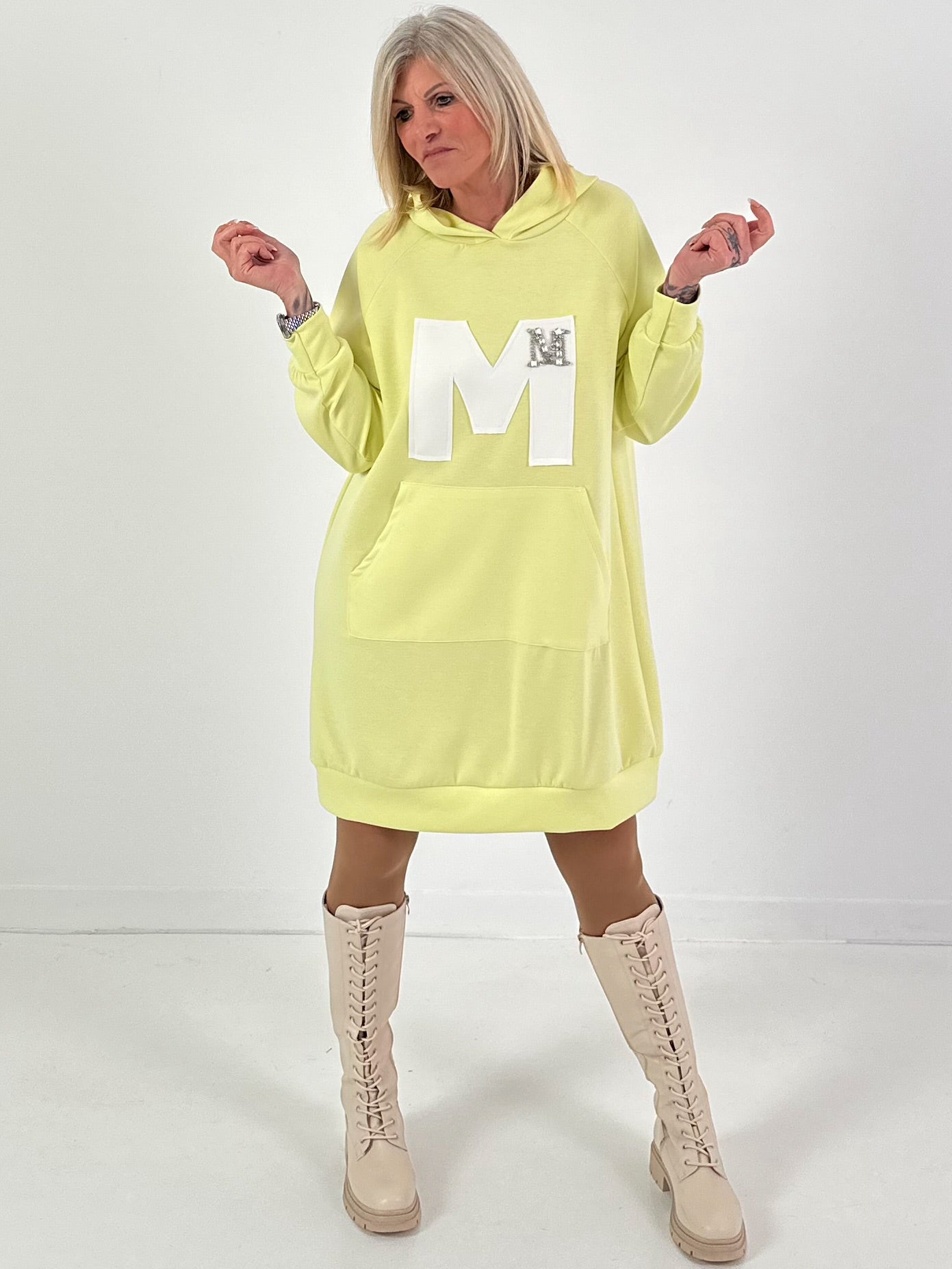 Long Hoodie/Dress Model "Edition M" - yellow