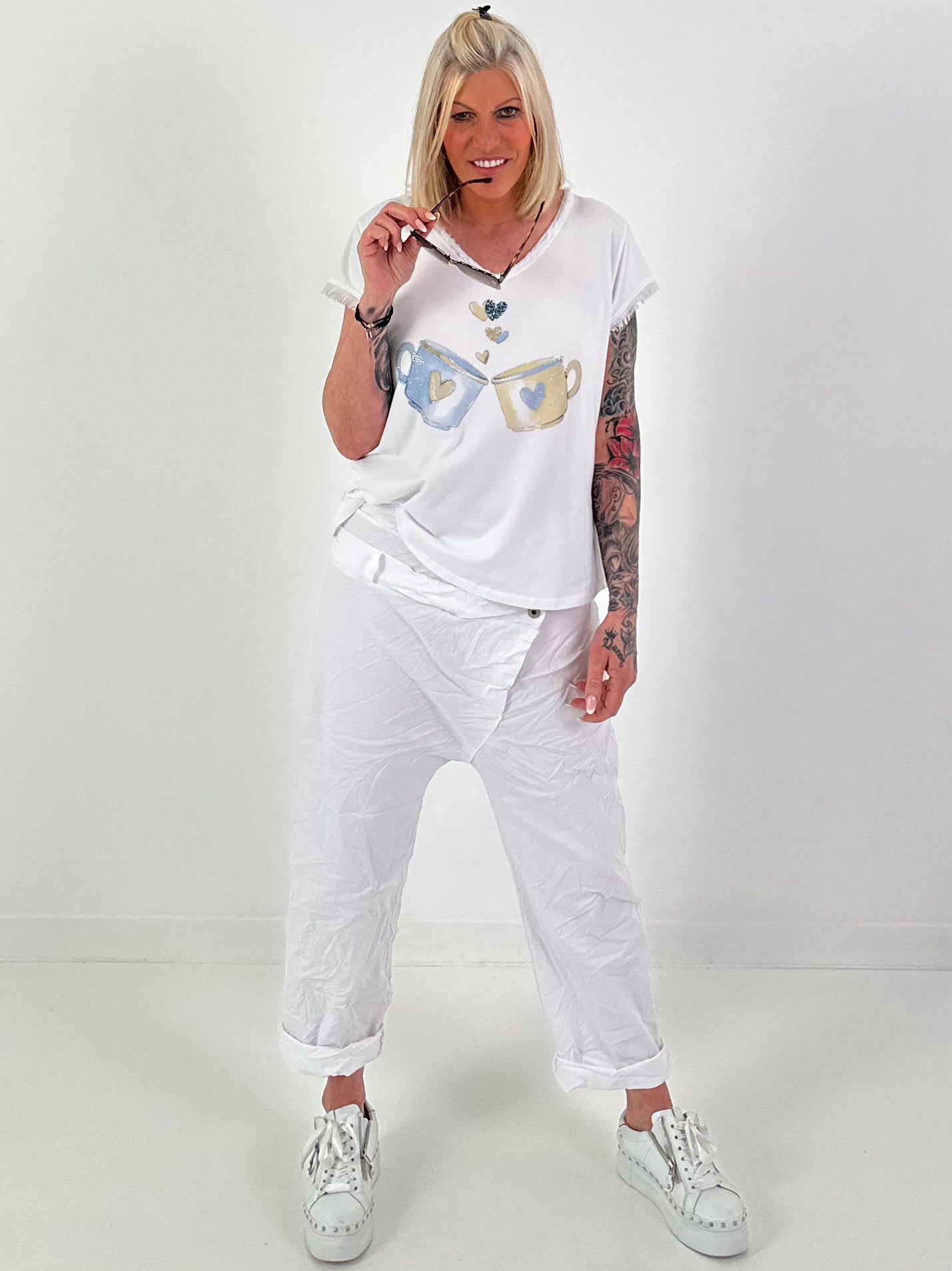 T-shirt cups - white
