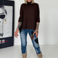 Strickpullover mit Turtleneck - mokka