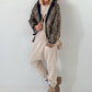 2 in 1 Jacke mit Leo-Print - dunkelblau