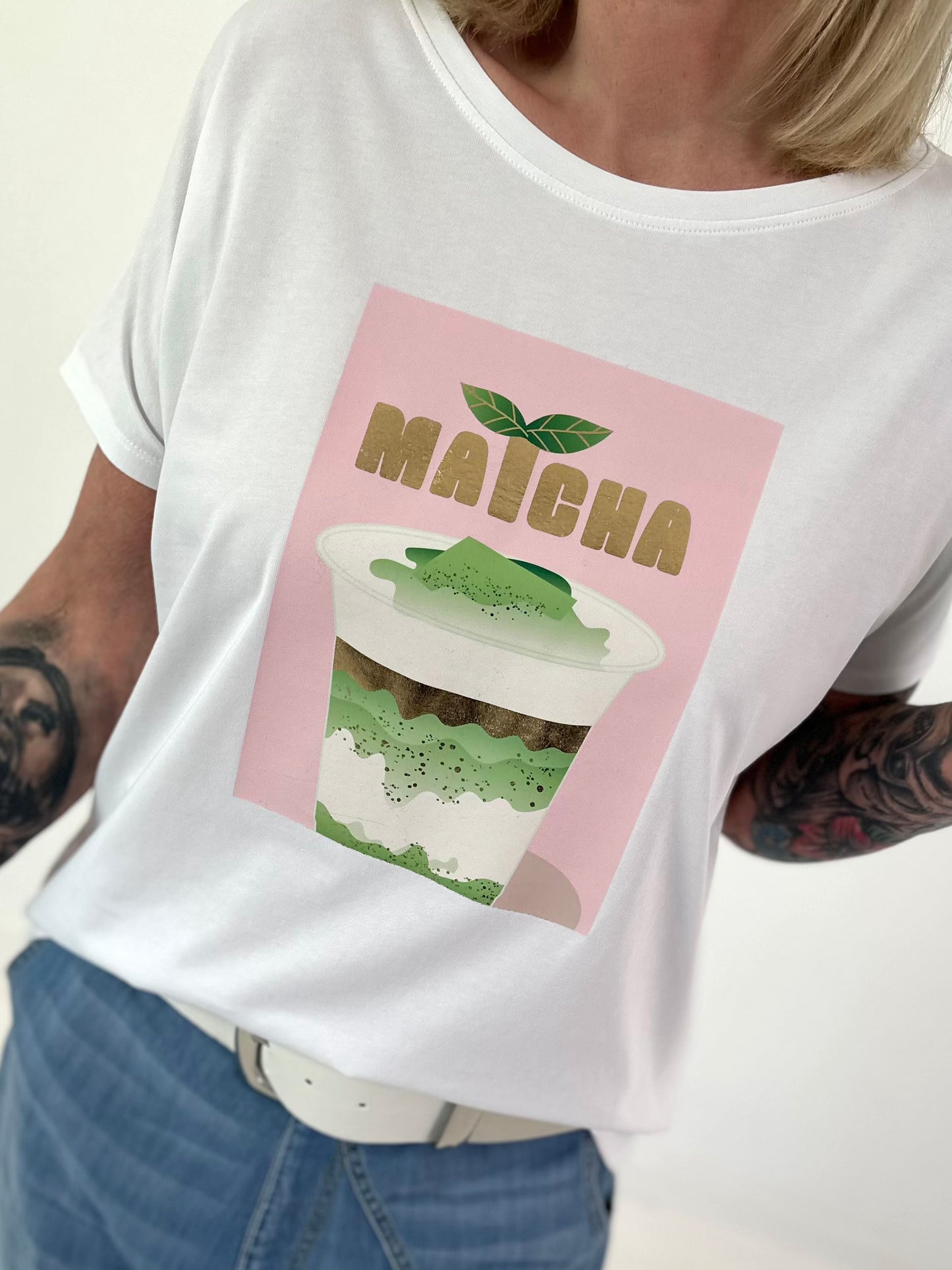 T-Shirt Matcha - white