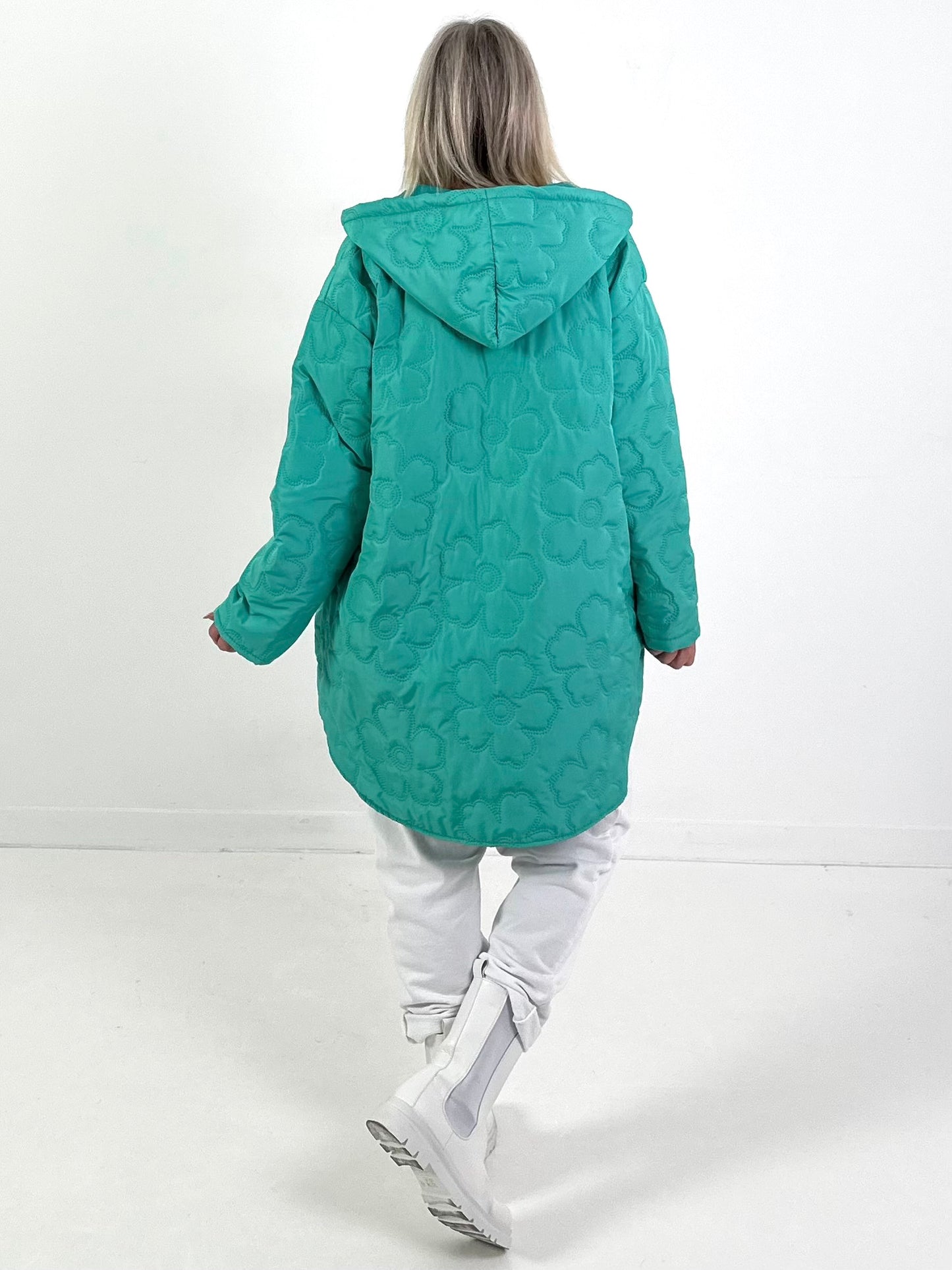 Mantel Modell "Flower Hope" - türkis