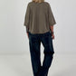 Shirt mit halben Arm und stylischen Außennähten - taupe