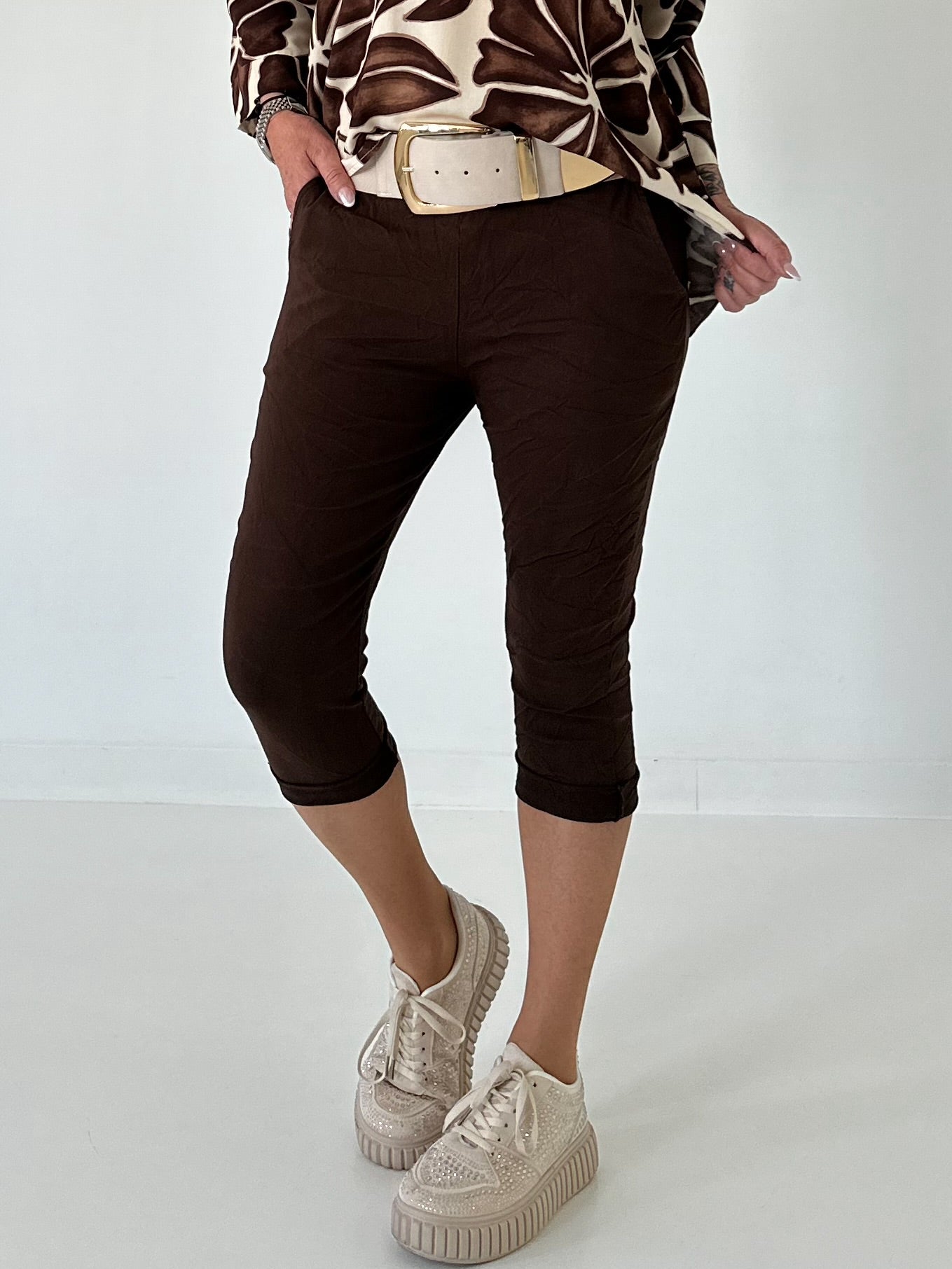 Capri pants - mocha