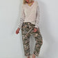 Shirt mit Spitzenarm - beige