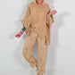 Oversized Linen Shirt - Camel