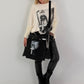Stylische Tasche in Used-Jeansoptik und Strassmotiv Woman - schwarz