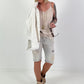 Boho Jacke mit Paillettendetails - weiss