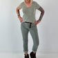 Ripp T-Shirt stone washed -  khaki