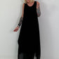 Sommerkleid mit Raff-Detail - schwarz