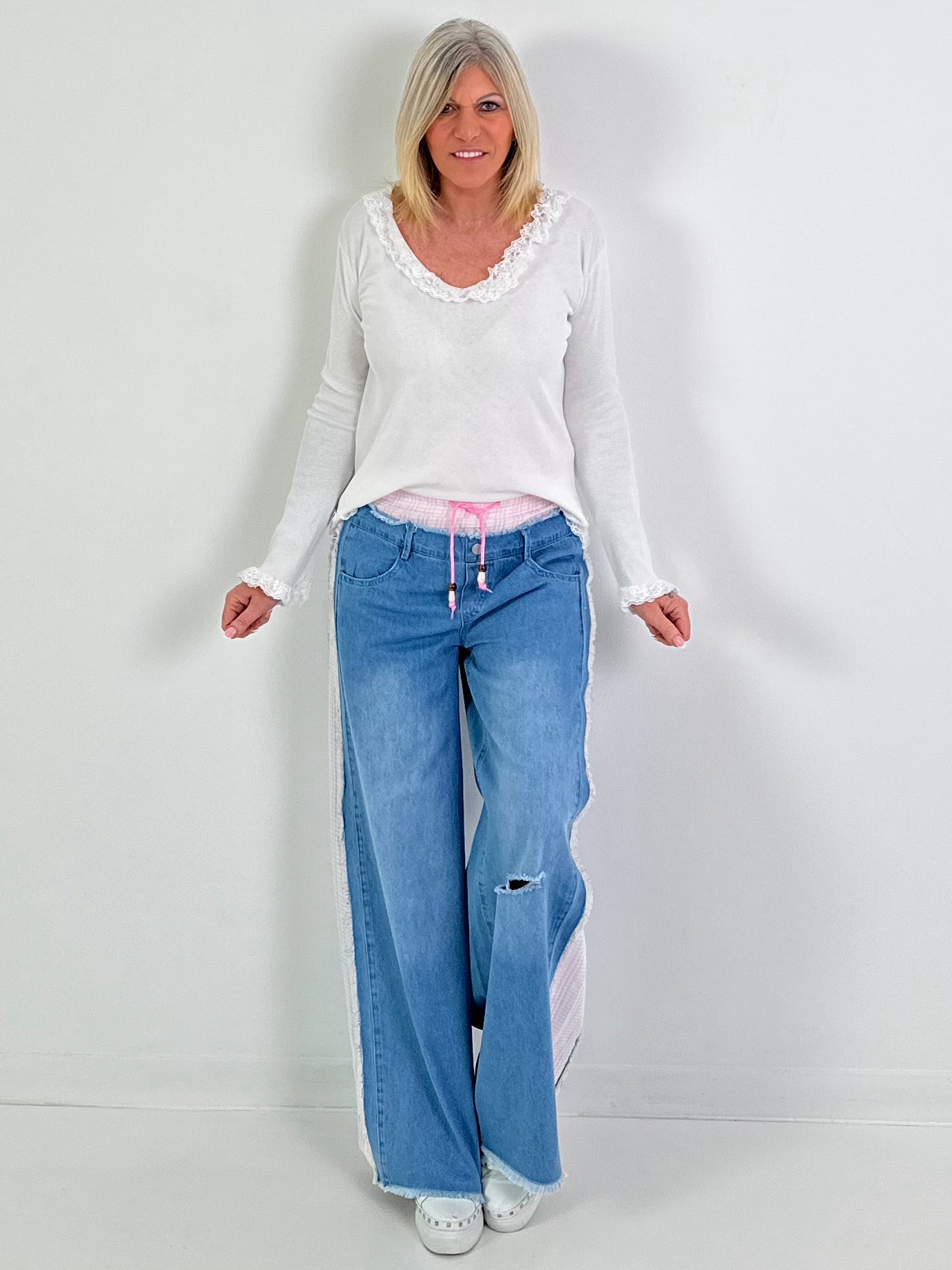 Shirtmodel "Soft Romance Rib" - wit