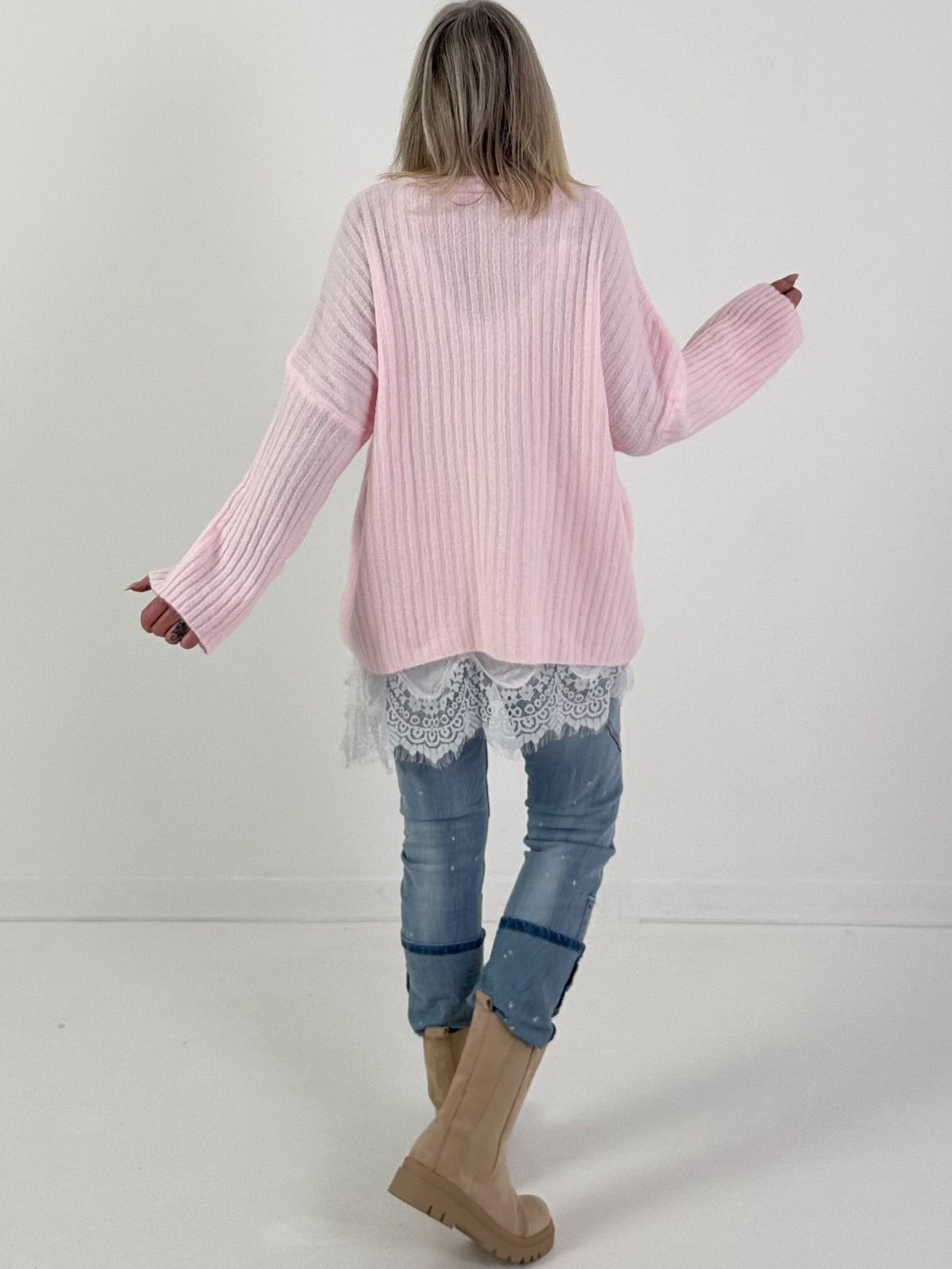 Pullover Modell "Feather Touch" - rosa