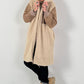 Materiaalmix jas model "Wild Mood" - beige-taupe