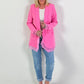 Blazer met kanten details - roze