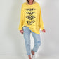 Sweater with cut-outs - yellow