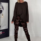Basic Shirt mit Rundhalsausschnitt - mokka