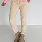 Hose in Knit-Look mit elastischem Bund - vanille