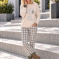 Pullover mit Strass-Cartoon-Motiv - beige