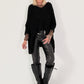 Soft Oversized Chunky Knit Jumper - black
