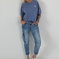 Sweater stone washed  - blau